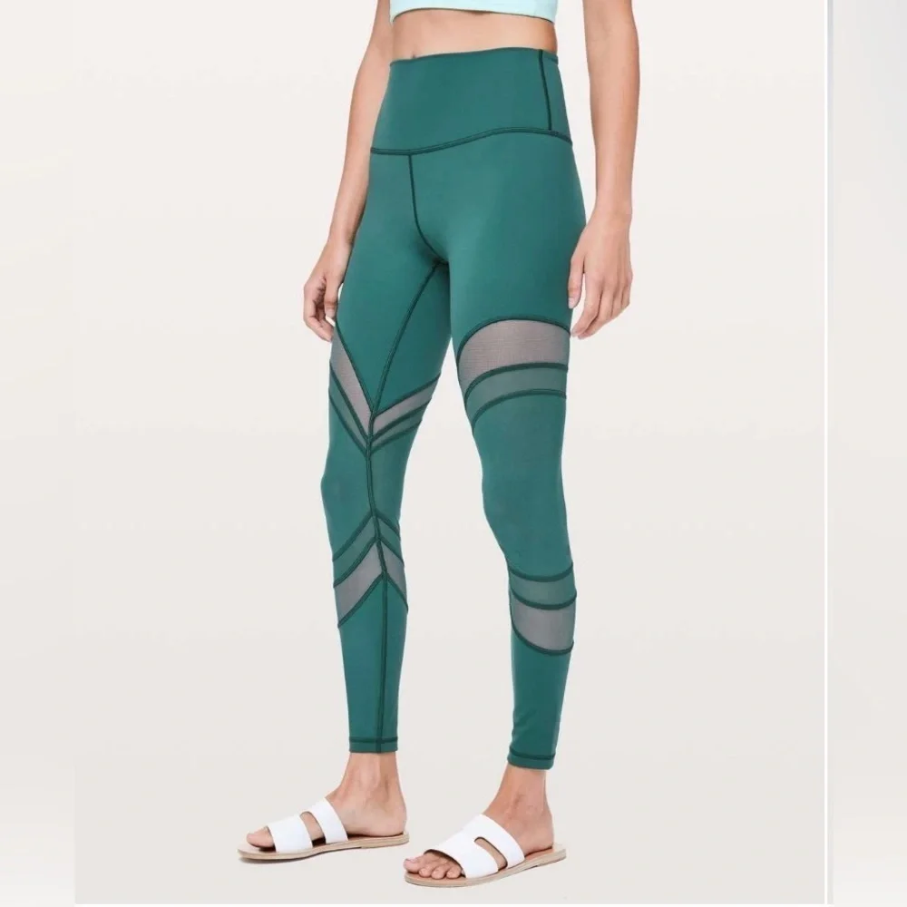 Lululemon Seek The Heat Tight Legging 28” Green Jasper Sz 6 Rare Limited Release